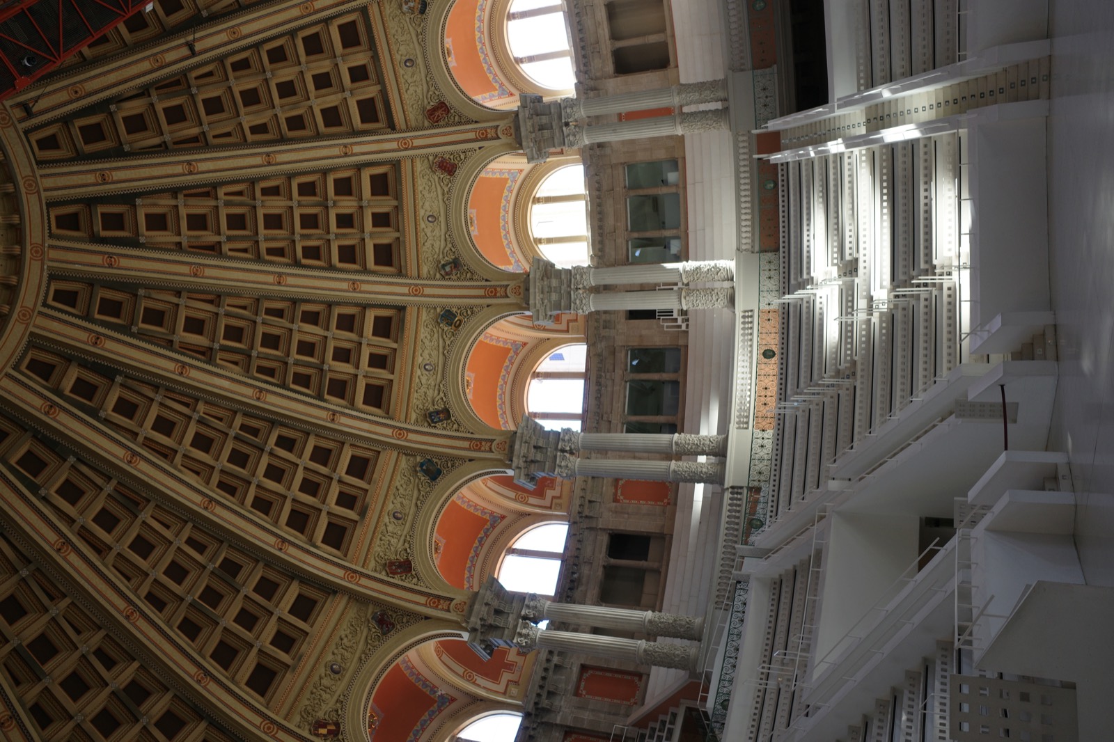 The patterned dome of a historic hall